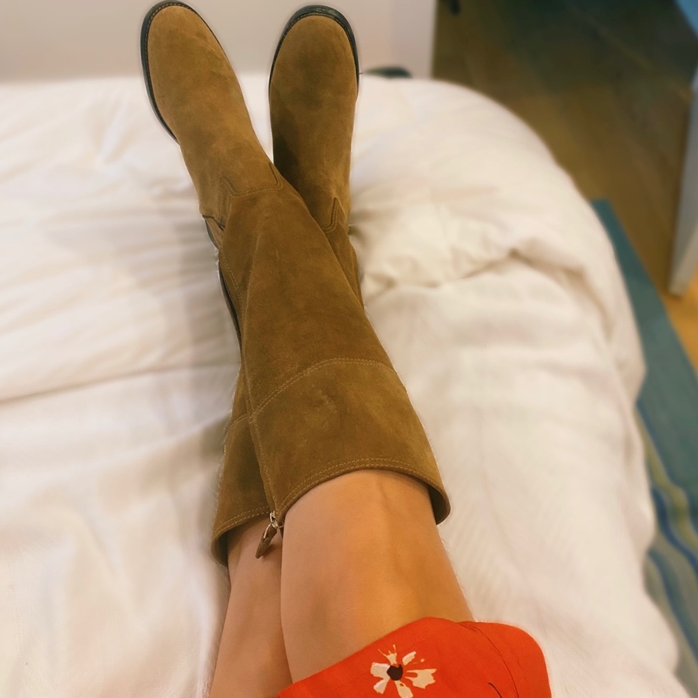 Tory Burch Suede Wembley Riding Boot - Picture 4 of 7